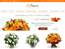 Tablet Screenshot of 123fleurs.com